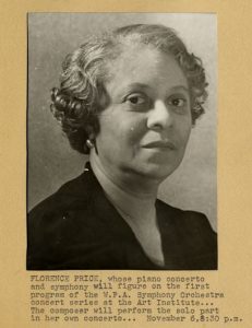 Portrait of composer, organist and pianist Florence Price.Source: E. Azalia Hackley Collection, Detroit Public Library - https://digitalcollections.detroitpubliclibrary.org/islandora/object/islandora%3A197578/datastream/IMAGE/view